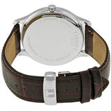 Tissot T Classic Tradition Silver Dial Brown Leather Strap Watch For Men - T063.610.16.038.00