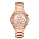 Michael Kors Raquel Analog Rose Gold Dial Rose Gold Steel Strap Watch For Women - MK4688