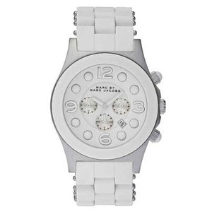 Marc Jacobs Pelly White Dial White Silicone Strap Watch for Women - MBM2565