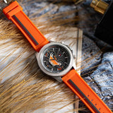 Tommy Hilfiger Clark Chronograph Grey Dial Orange Rubber Strap Watch For Men - 1792084