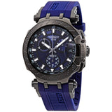 Tissot T Race Chronograph Blue Dial Blue Silicon Strap Watch For Men - T115.417.37.041.00