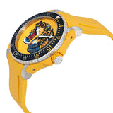 Gucci Dive Tiger Yellow Dial Yellow Rubber Strap Watch For Men - YA136317