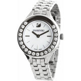 Swarovski Lovely Crystals Mini White Dial Silver Steel Strap Watch for Women - 5242901