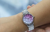 Marc Jacobs Roxy Pink Dial Silver Steel Strap Watch for Women - MJ3554