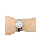 Calvin Klein City Chronograph White Dial Silver Steel Strap Watch for Men - K2G271Z6