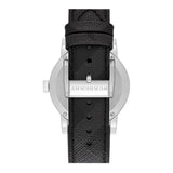 Burberry The City Grey Dial Black Leather Strap Watch for Men - BU9030