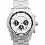 Michael Kors Runway Chronograph Silver Dial Silver Steel Strap Watch for Men - MK8060