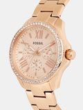 Fossil Cecile Rose Gold Dial Rose Gold Steel Strap Watch for Women - AM4483