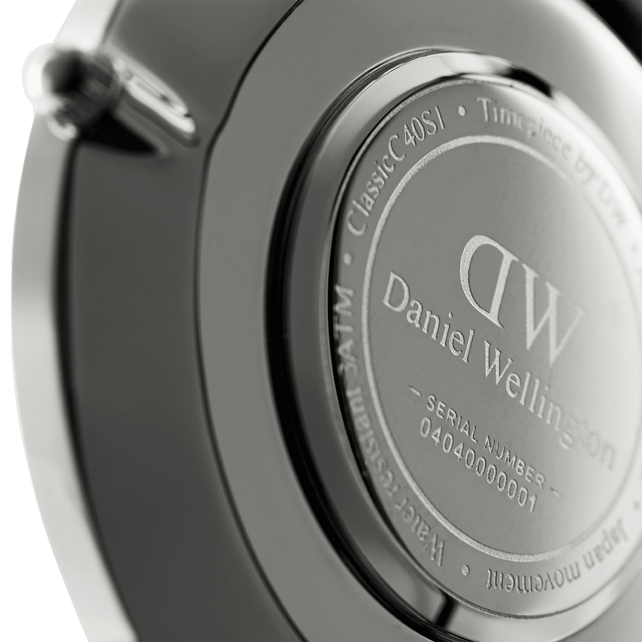 Daniel Wellington Classic Cornwall Black Dial Black Nylon Strap Watch For Women - DW00100149