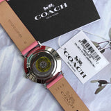 Coach Perry Silver Dial Red Leather Strap Watch for Women - 14503515