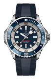 Breitling Superocean Automatic 46 Blue Dial Blue Rubber Strap Watch for Men - A17378E71C1S1