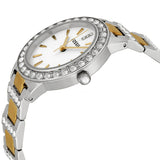 Fossil Jesse Crystals White Dial Two Tone Steel Strap Watch for Women - ES2409