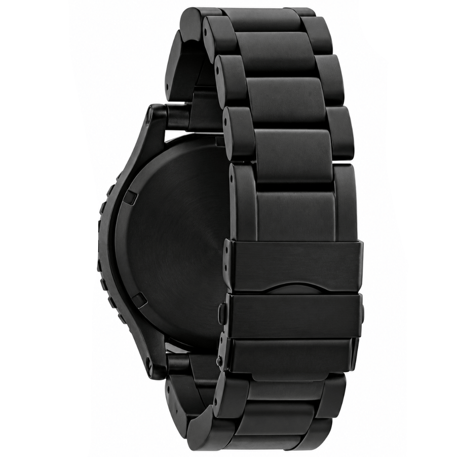 Nixon 42-20 Chrono Black Dial Black Steel Strap Watch for Men - A037-1041