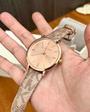 Michael Kors Addyson Quartz Rose Gold Dial Pink Leather Strap Watch for Women - MK2953