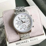 Michael Kors Ritz White Dial Silver Stainless Steel Strap Watch for Women - MK5020