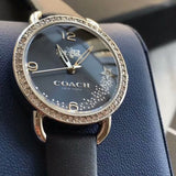 Coach Delancey Navy Blue Dial Blue Leather Strap Watch for Women - 14502668