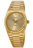 Tissot PRX Quartz Gold Dial Gold Steel Strap Watch for Men - T137.210.33.021.00