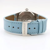 Audemars Piguet Royal Oak Quartz Diamonds Turquoise Dial Turquoise Leather Strap Watch for Women - 67601ST.ZZ.D034CR.01