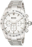 Hugo Boss Ikon Chronograph White Dial Silver Steel Strap Watch for Men - 1512962