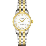 Mido Baroncelli III Automatic White Dial Two Tone Steel Strap Watch For Women - M7600.9.26.1