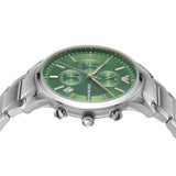 Emporio Armani Renato Chronograph Green Dial Silver Steel Strap Watch For Men - AR11507