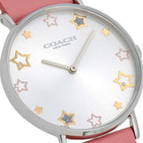 Coach Perry Mother of Pearl White Dial Pink Leather Strap Watch for Women - 14503243