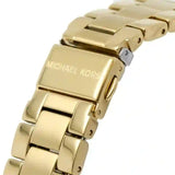 Michael Kors Ritz Chronograph Gold Dial Gold Steel Strap Watch For Women - MK7310