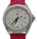 Tag Heuer Formula 1 Quartz 35mm Mother of Pearl Dial Pink Leather Strap Watch for Women - WBJ131A.FC8252