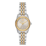 Michael Kors Lexington Three-Hand Silver Dial Two Tone Steel Strap Watch for Women - MK4815