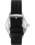 Emporio Armani Renato Chronograph Automatic Black Dial Black Leather Strap Watch For Men - AR60051