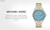 Michael Kors Maritime Three-Hand Blue Dial Two Tone Steel Strap Watch for Men - MK9169