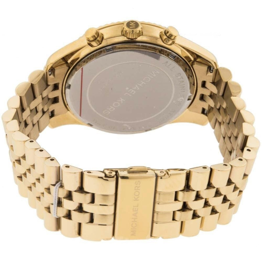 Michael Kors Lexington Gold Dial Gold Steel Strap Watch for Men - MK8281