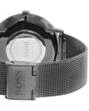 Hugo Boss Horizon Quartz Black Dial Black Mesh Bracelet Watch For Men - 1513542