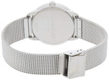 Calvin Klein Minimal Grey Dial Silver Mesh Bracelet Watch for Women - K3M2212X