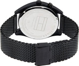 Tommy Hilfiger Deacon Analog Black Dial Black Mesh Bracelet Watch for Men - 1791547