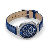 Swarovski Era Journey Blue Dial Blue Leather Strap Watch for Women - 5479239