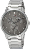 Tommy Hilfiger Brad Chronograph Quartz Grey Dial Silver Steel Strap Watch For Men - 1710385