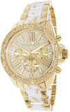 Michael Kors Wren Diamonds Gold  Dial Two Tone Steel Strap Watch for Women - MK6157