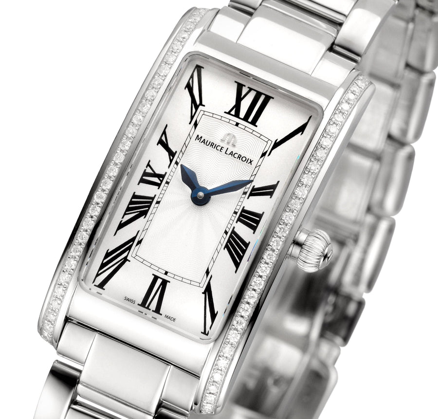Maurice Lacroix Fiaba Diamonds White Dial Silver Steel Strap Watch for Women - FA2164-SD532-118
