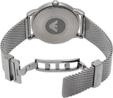 Emporio Armani Luigi Quartz Blue Dial Grey Mesh Bracelet Watch For Men - AR11053