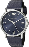 Emporio Armani Kappa Quartz Blue Dial Blue Leather Strap Watch For Women - AR11012