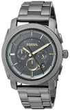 Fossil Machine Chronograph Grey Dial Grey Steel Strap Watch for Men - FS5172