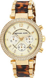 Michael Kors Parker Gold Dial Two Tone Steel Strap Watch for Women - MK5688