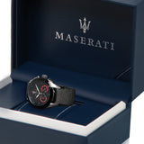 Maserati Traguardo Black Dial Silver Mesh Bracelet Watch For Men - R8873612005