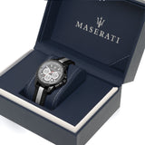 Maserati Royale 44mm Black Dial Stainless Steel Fiber Strap Watch For Men - R8871637002