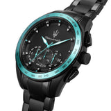 Maserati Traguardo Aqua Edition Black Dial Black Steel Strap Watch For Men - R8873644002