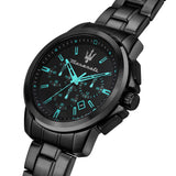 Maserati Successo Aqua Edition Black Dial Stainless Steel Strap Watch For Men - R8873644003