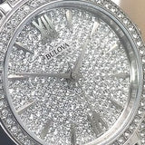 Bulova Crystal Collection Silver Dial Silver Steel Strap Watch for Women - 96L243