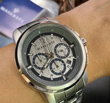 Maserati Successo Chronograph Silver Dial Silver Steel Strap Watch For Men - R8873621006