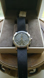 Burberry The City Grey Dial Black Leather Strap Watch for Men - BU9359